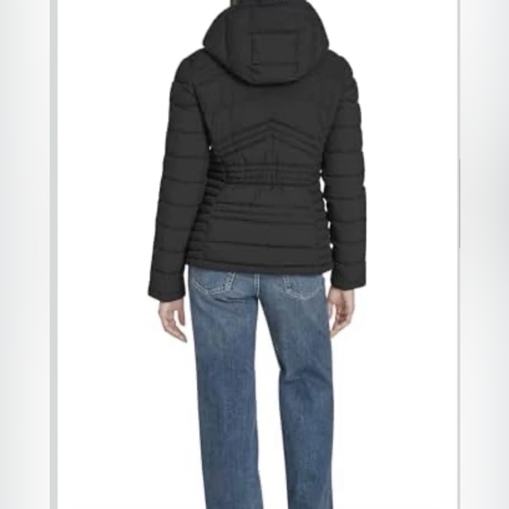 Tommy Hilfiger Black Women's Zip-up Short Puffer Coat NWT - Picture 5 of 8